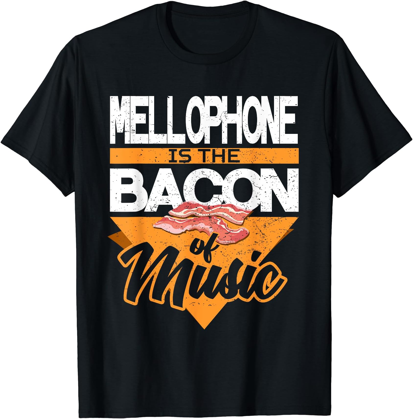 Funny Marching Band T Shirts Mellophone Bacon of Music Brass T-Shirt