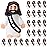 Bememo 25 Pcs Little Jesus Figures Original Design Jesus Love You Mini Rubber Toys to Hide and Seek Christmas Religious Party Favors Sunday School Baptism Gifts(Black)