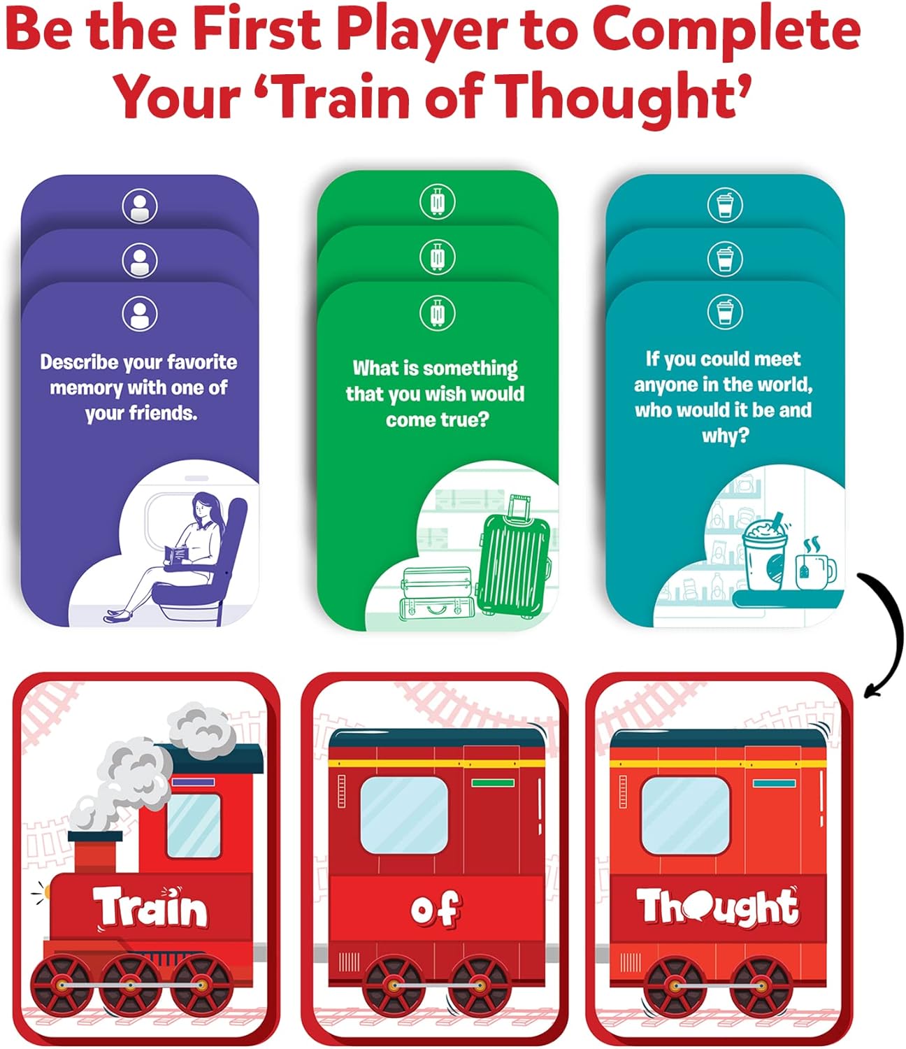Skillmatics Paquete Train of Thought & Guess in 10 States of America, juegos para niños