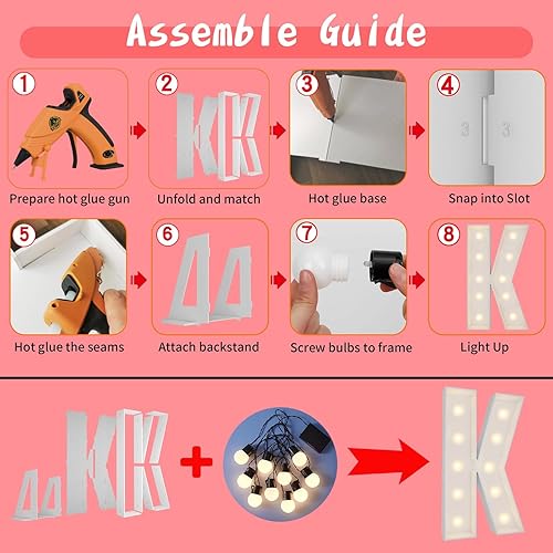 Vista 75 de Marco de números iluminados de 4 pies precortado, números de marquesina gigante, números 7, números de mosaico para globos, decoraciones de Número