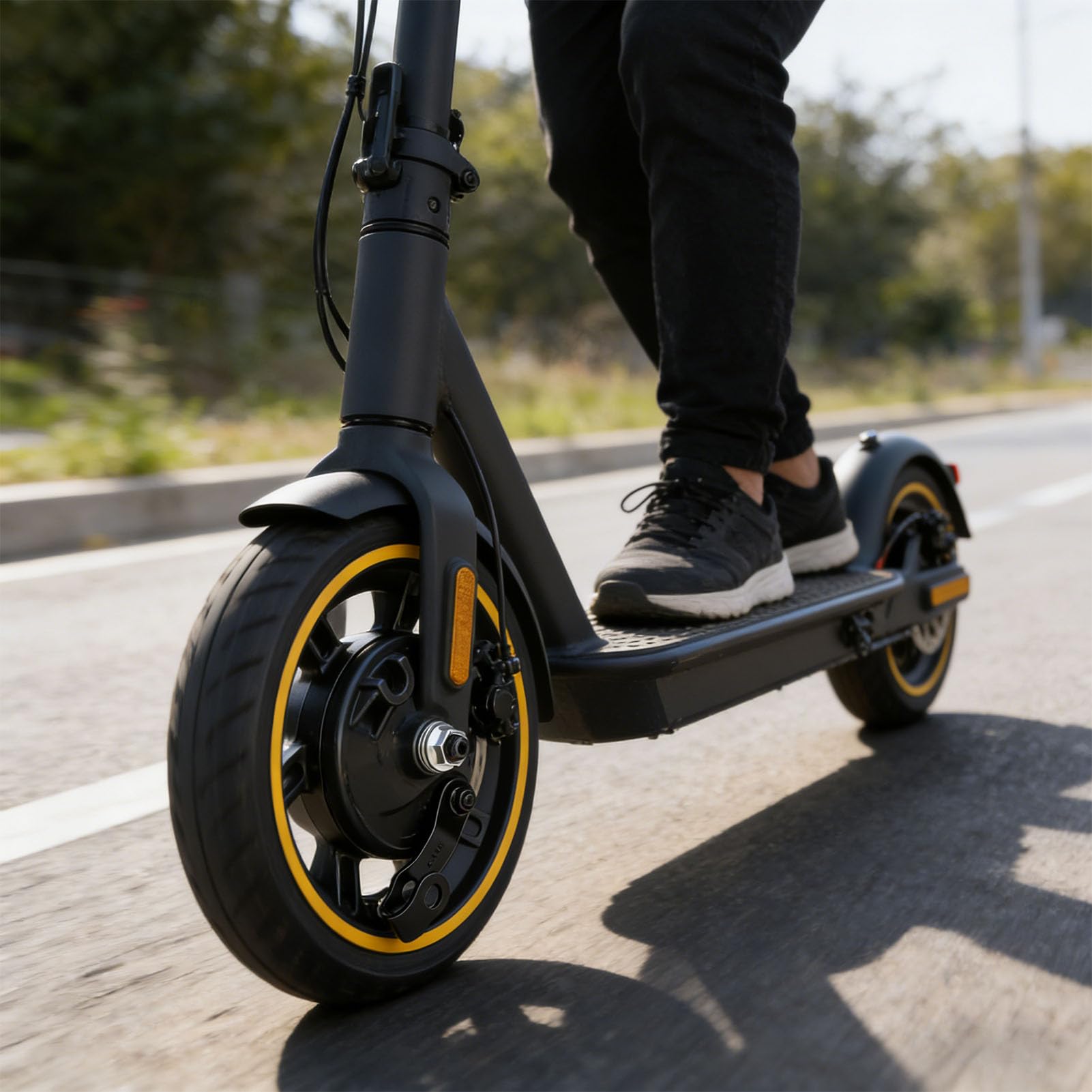 cubo Ruota Anteriore per Scooter Elettrico 10 Pollici 60/70-6.5 | Cerchio in lega di alluminio resistente con freno a tamburo per pneumatici per scooter elettrici da 10 pollici
