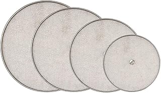 Konquer TimeS Stainless Steel Net Cover/Lid For Milk, Curry|Set Of 4 Pieces|304 Food Grade Heavy Net Cover |, Silver