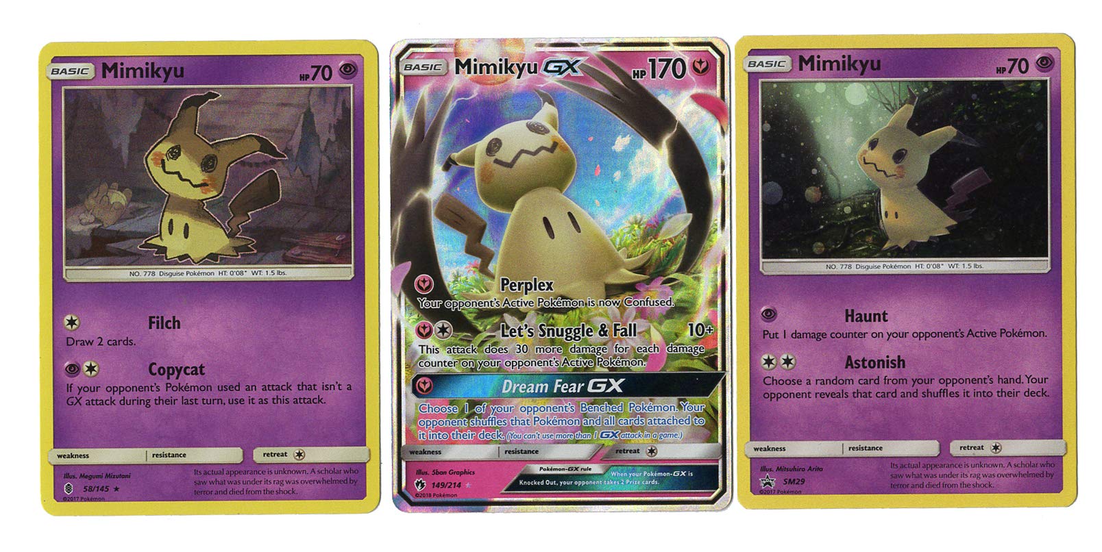 Pokemon Mimikyu Card Set Mimikyu Gx Sun Moon Lost Thunder | Desertcart  Botswana