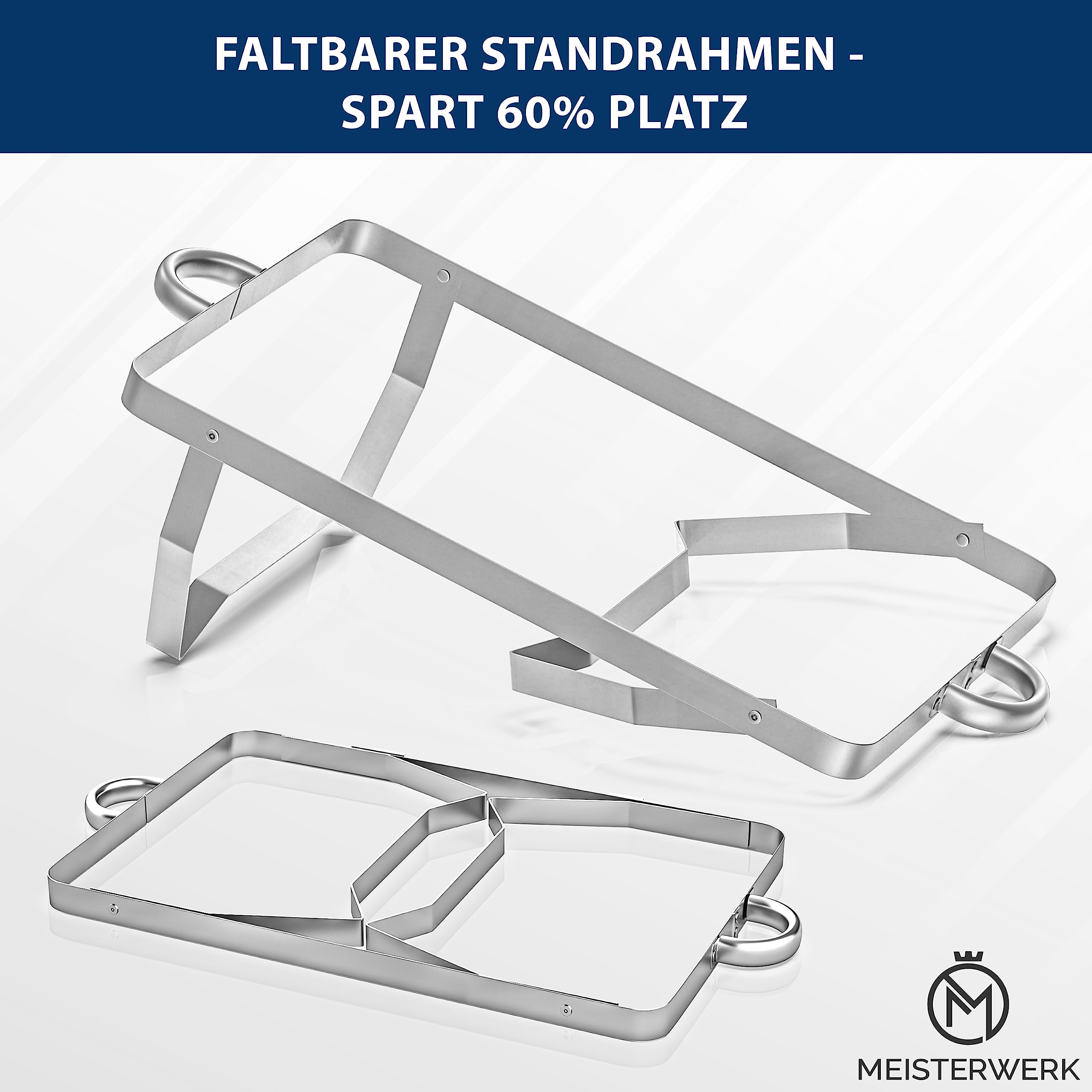 MEISTERWERK Warmhaltebehälter Essen (1er Set) - Erstklassiger 410 Edelstahl Chafing Dish - Warmhaltebehälter für Speisen inkl. Anleitung - Speisenwärmer ideal für Events & Partys