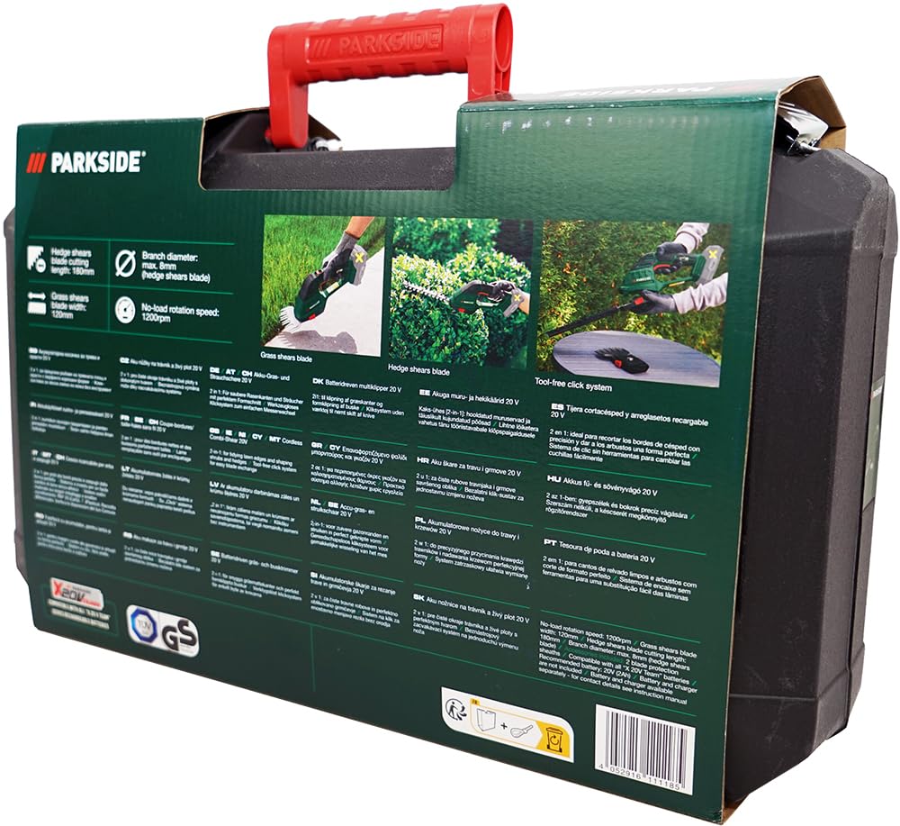 HEADNMORE® Bundle - Parkside® 20V 2in1 Akku Strauchschere PAGS 20 +Schlüsselanhänger (inkl. 1x2Ah Akku)