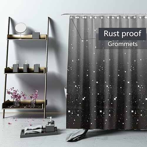 Miniatura 9 de FINEBAT Forro para cortina de ducha de 72 x 72 pulgadas, plástico no tóxico, sin olor, impermeable, 4G, forro de ducha ligero para baño, con ojales