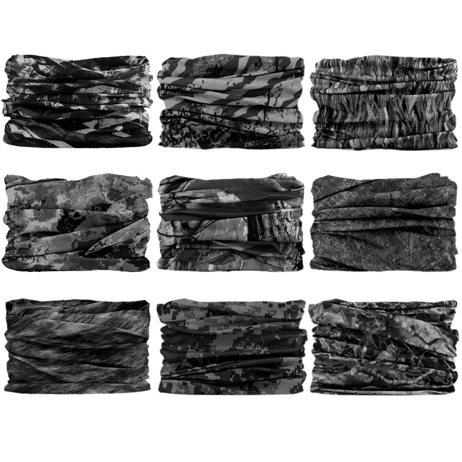 Neck Gaiter for Men Women Headwear Bandana Head Wrap Face Scarf Mask Cover Warmer Balaclava-Seamless & Versatile