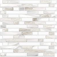 Vista 9 de STICKGOO 10 láminas de azulejos para despegar y pegar para cocina, azulejos autoadhesivos decorativos