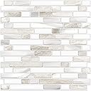 STICKGOO Thicker Design Peel and Stick, Self Adhesive Stick On Tile Backsplash for Kitchen and Bathroom, Beige & White, 12”×12”, 10 Sheets