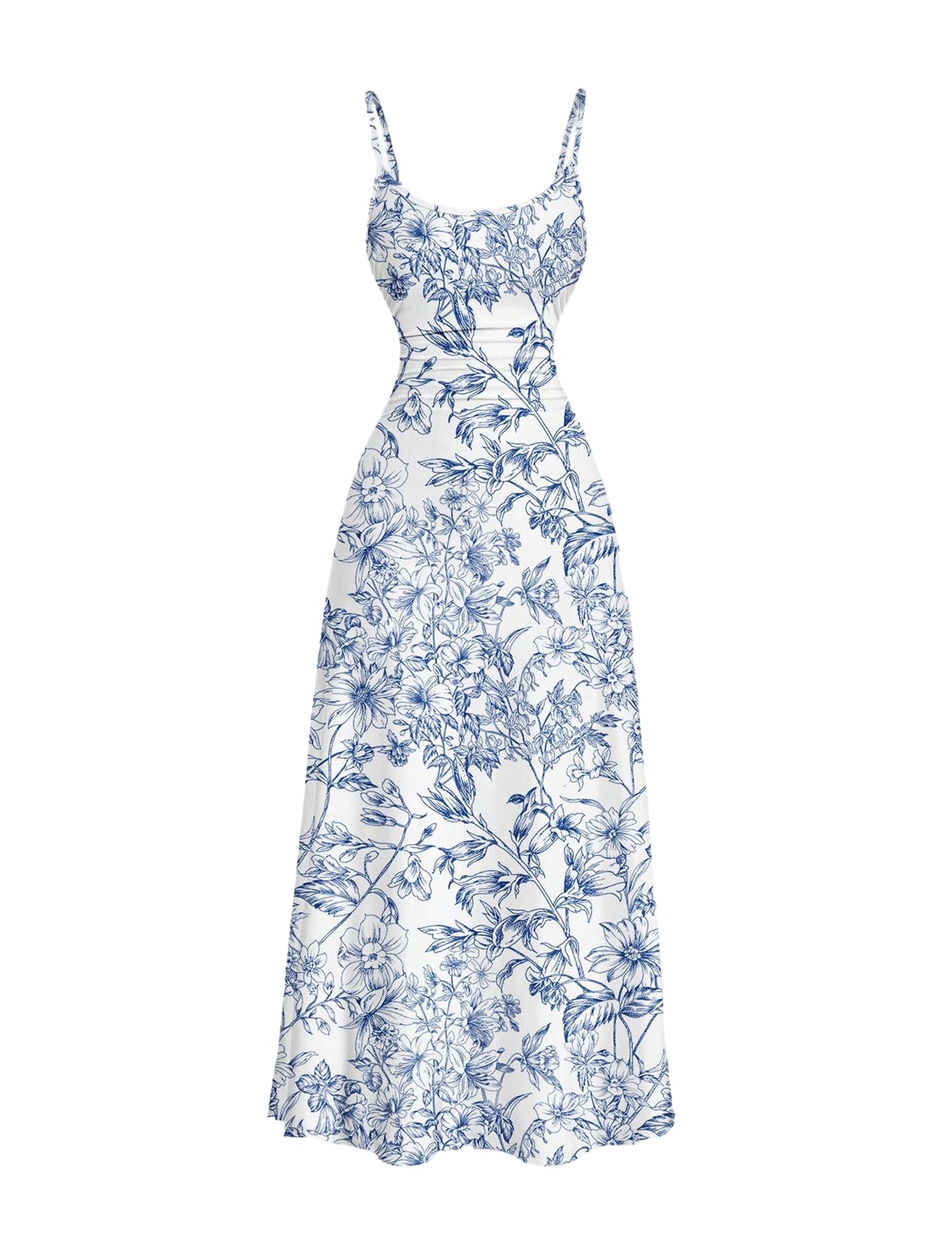 Floerns Women's Floral Spaghetti Strap Cami Dress Slip Vacation Maxi Dresses