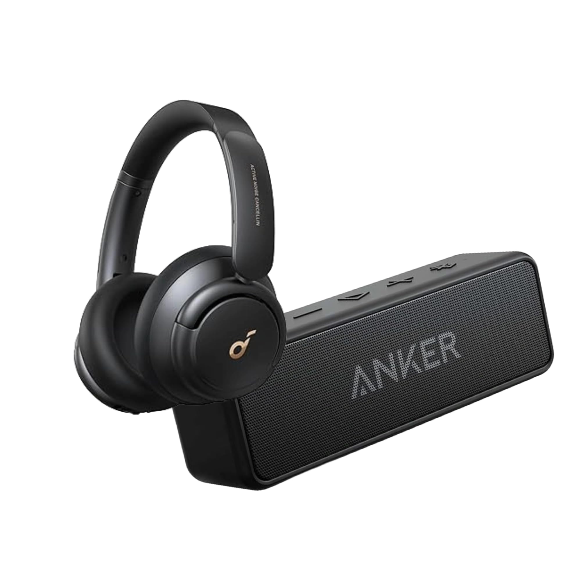 Soundcore Life Q30 Hybrid Active Noise Cancelling Headphones & Anker 2 Portable Bluetooth Speaker (Bundle)