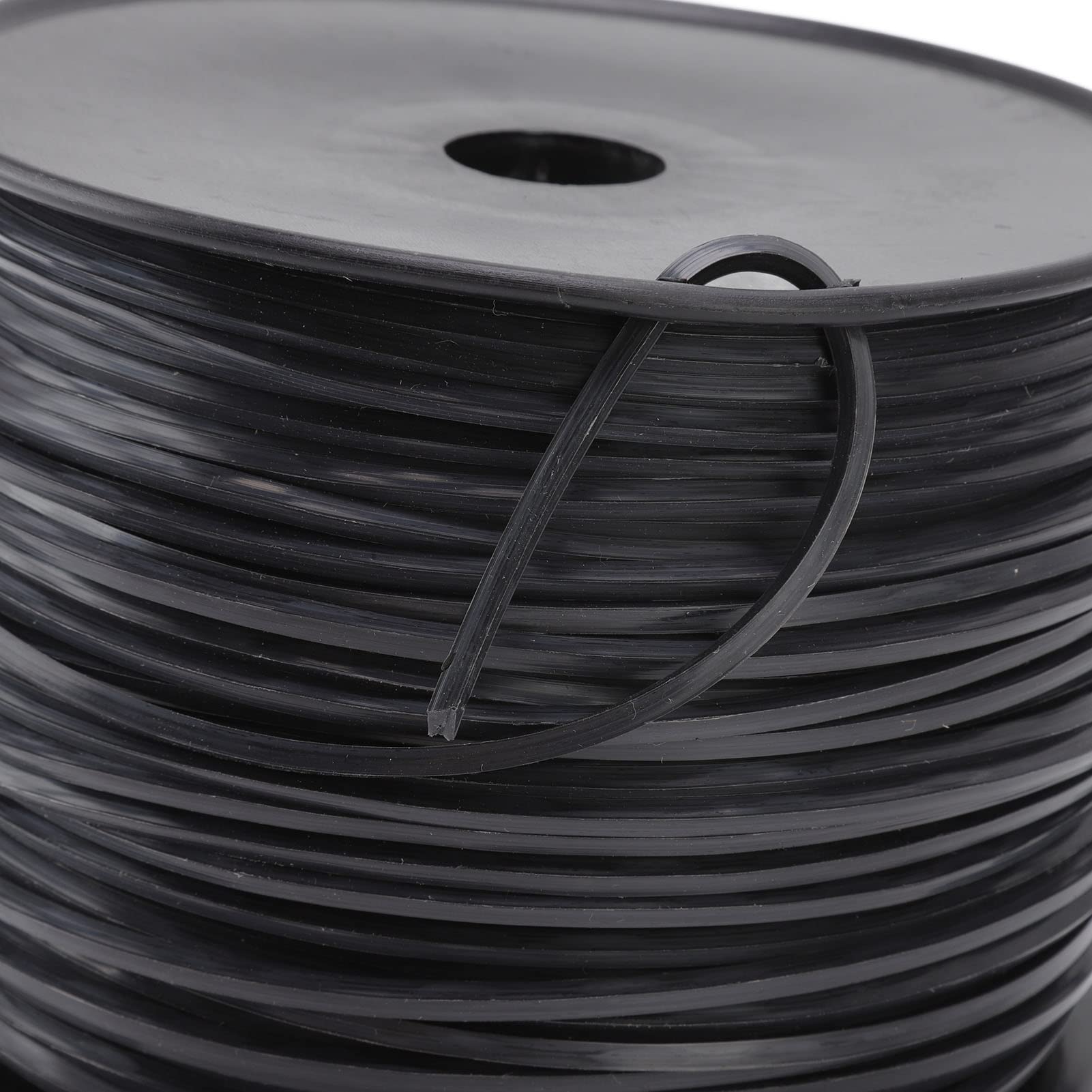 Filo per decespugliatore quadrato da 3,3 mm/0,13 pollici Sostituzione del filo per decespugliatore nero in nylon ad alta efficienza per (142 m/465,9 piedi)
