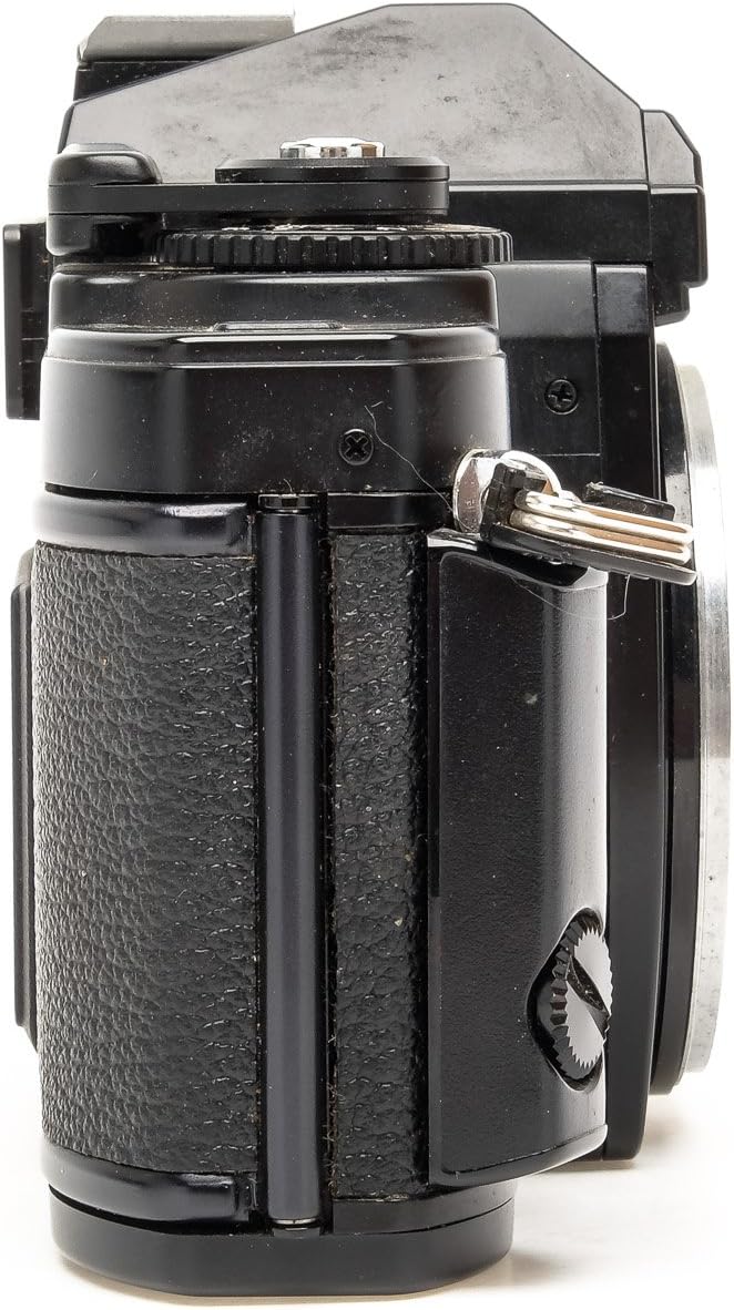 Samping view of Nikon FG camera with lens mount