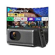 [1000 ANSI Lumens/Auto Focus/Built-in Apps] Outdoor 4K Projector with WiFi and Bluetooth,Smart TV OS & Dolby Atmos,1080P Projector with 300'' Display,Home Movie Projector
