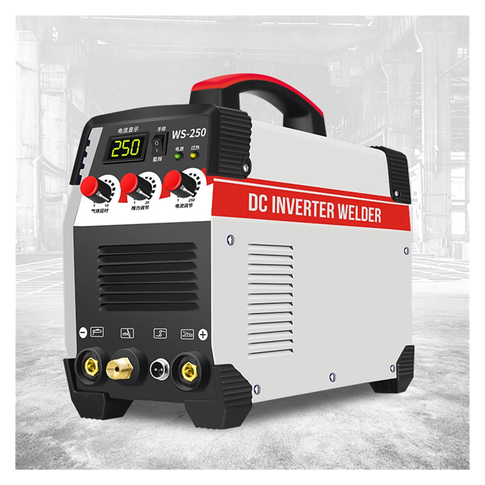 WS-250 spawarka elektryczna TIG/spawarka łukowa dwufunkcyjna spawarka łukowa domowa spawarka łukowa 15-250A(Package C 7000w)