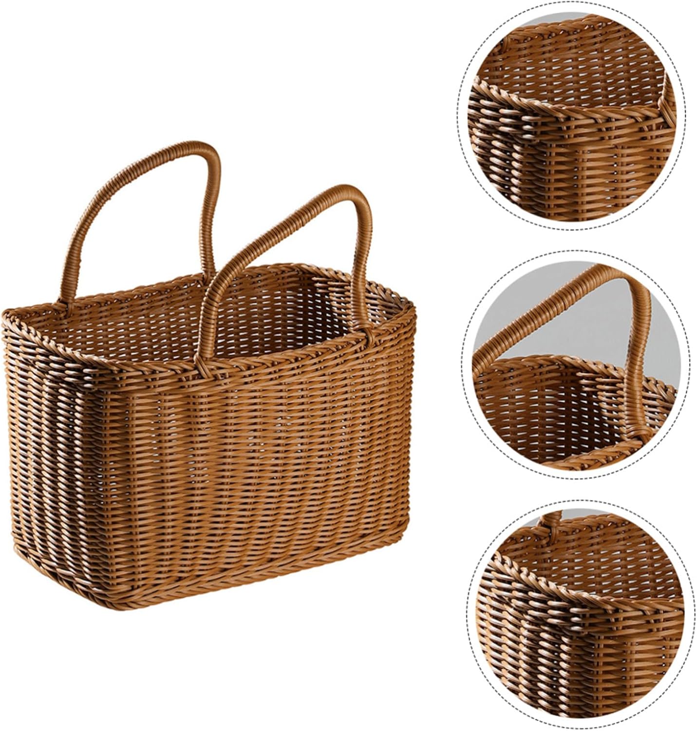 Natural Woven Decorative Basket Handcrafted for Flower Arrangements Fruit and Vegetable Storage Multifunctional Household Container for Home and Wedding Decor Material