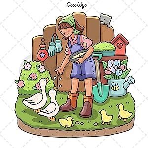 Girl Moments: Coloring Book for Adults and Teens Featuring Cute Cozy Daily Activities - Preview 1