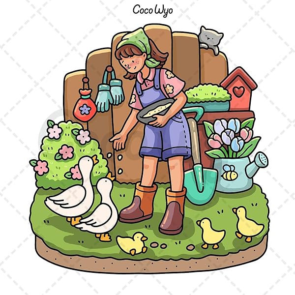 Girl Moments: Coloring Book for Adults and Teens Featuring Cute Cozy Daily Activities for Relaxation - Preview 1