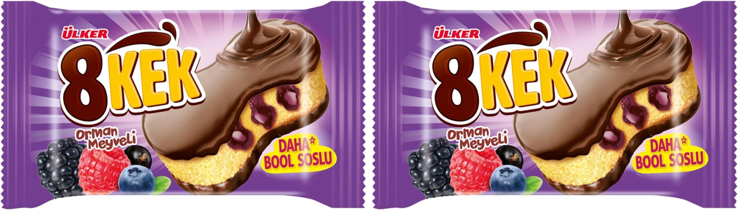 ÜLKER Dankek 8 Orman Meyveli Top Kek, 55 Gr (2 paketi)