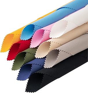 Cotton Needle Embroidery Fabric, 10 Colors Needlework Fabric Cross Stitch Cloth for Garments Crafts, DIY Decoration Tablec...