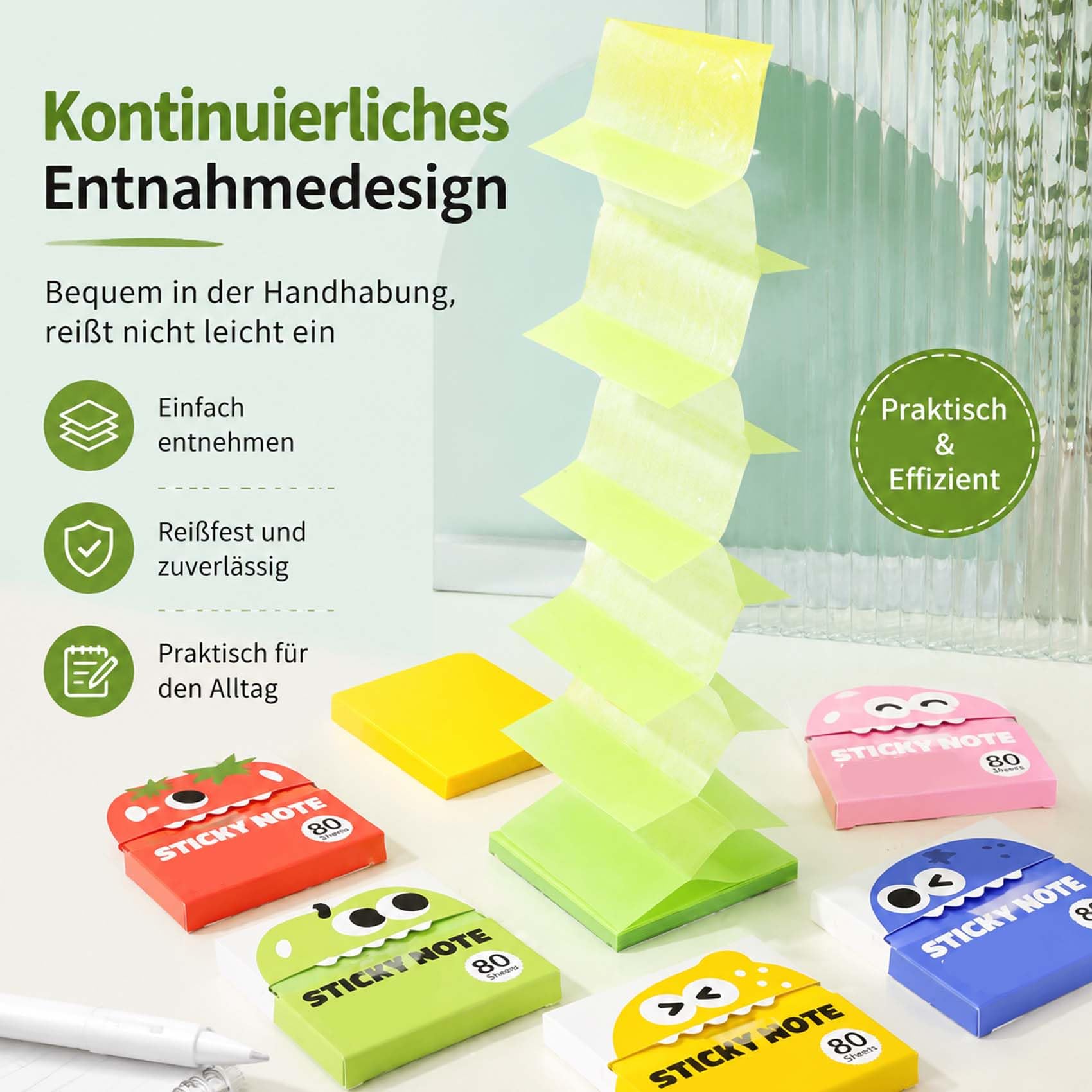 Sparkly Transparent Sticky Notes, 2027 Neu Wiederverwendbare Klebemarker Durchsichtige Klebezettel mit Glitzereffekt, Abziehbare Memo Tabs für Bücher, Planer, Schule und Büro (12 PCS)