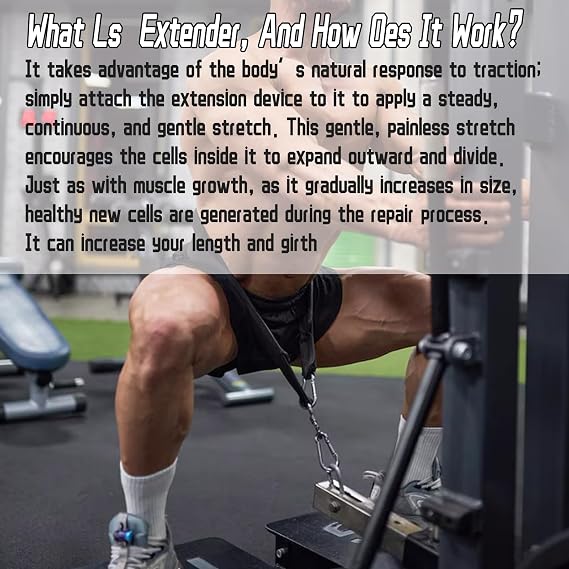 Male Extender Stretchcher Kit, Wearable Adjustable Traction Training Device Set, Male Extension Training Device, 3-Section Metal Extension Pole with 2psc Silicone Sleeves(Desert Gold)