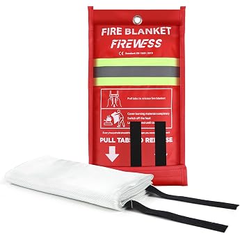 Fire Blanket Fire Blanket Fibreglass 1 Piece Fireproof Blanket for Home Safety 100 x 100 cm Fibreglass Fire Blanket Kitchen