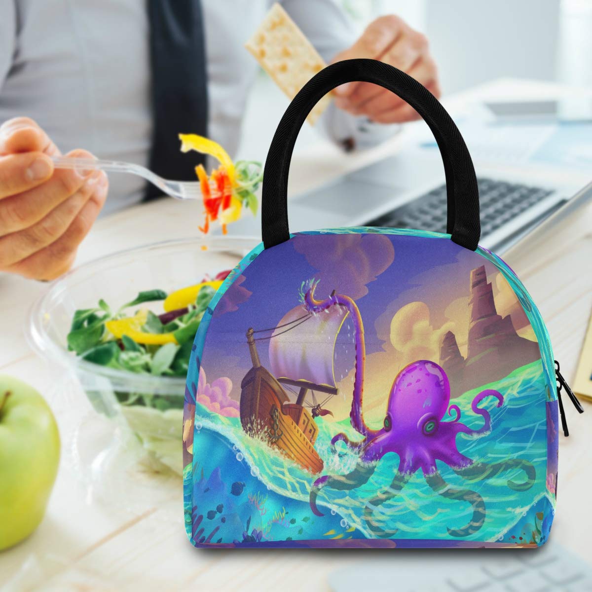 Borsa Termica Per Pranzo A Forma Di Polpo: Isolata, Impermeabile, Per Bambini E Adulti - 3