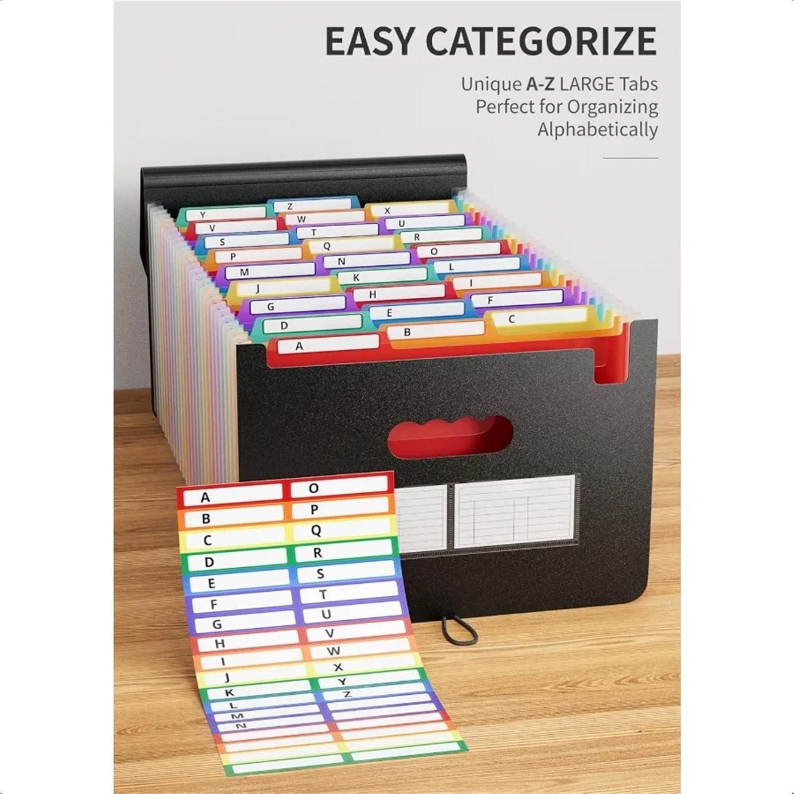 Classeur accordéon extensible à 26 pochettes, format A4, en plastique Pour Bureau