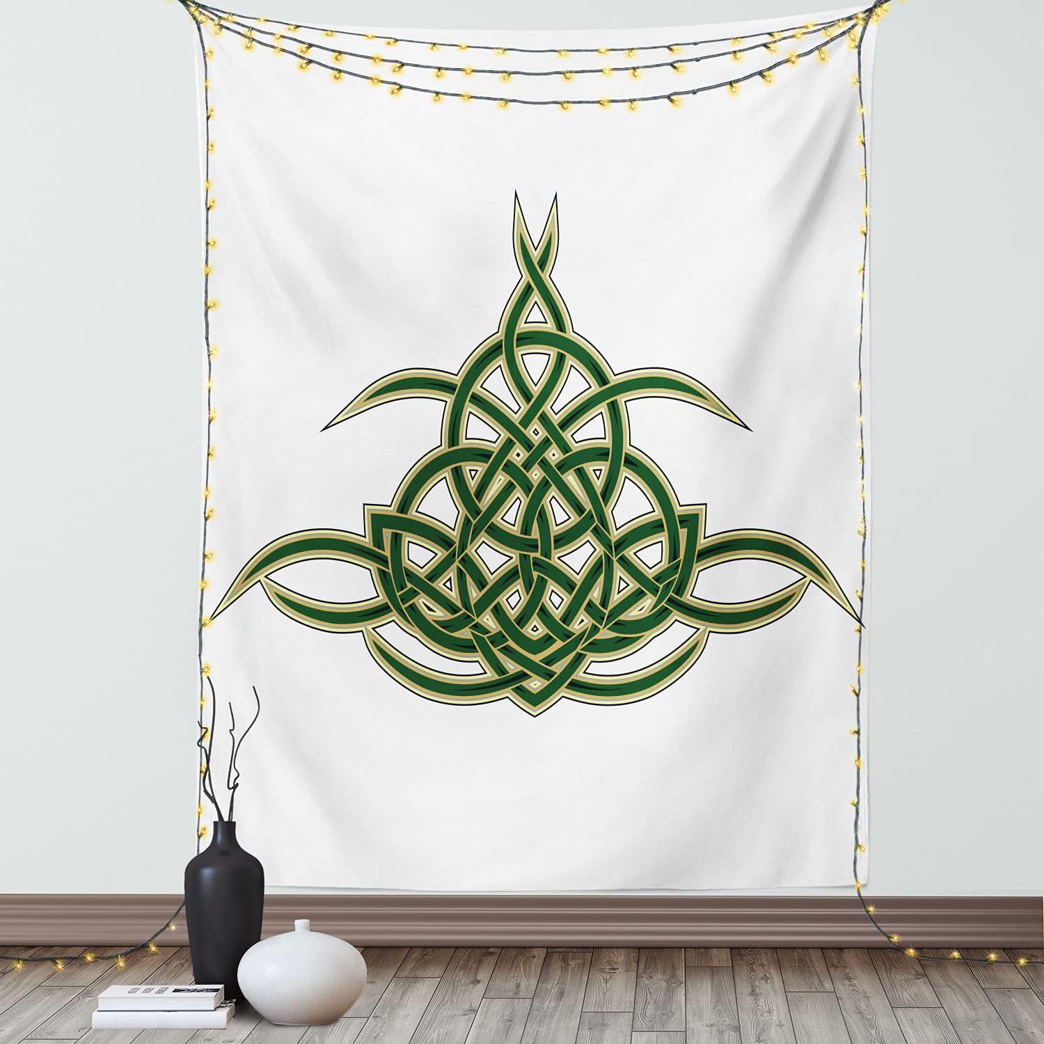 新発売 Ambesonne ケルトタペストリー オリジナルケルトシールド ゴシックデザイン スコットランド 中世スタイルアート 壁掛け 寝室 リビングルーム 寮の装飾用 40インチ X 60インチ グリーンイエロー Www Rubberdev Gov Lk