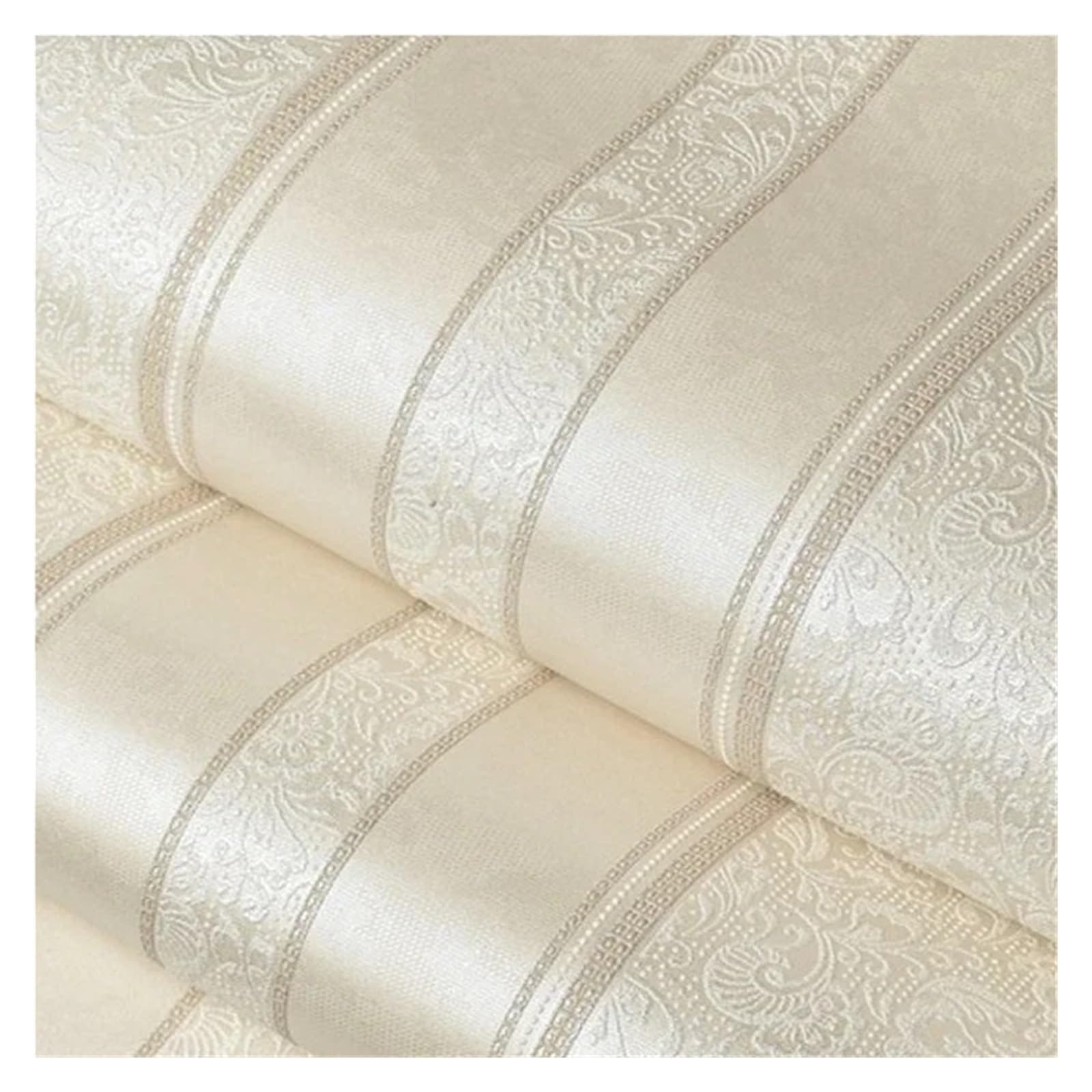Papier peint intissé à rayures 3D relief salon et chambre Light Coffee 3m