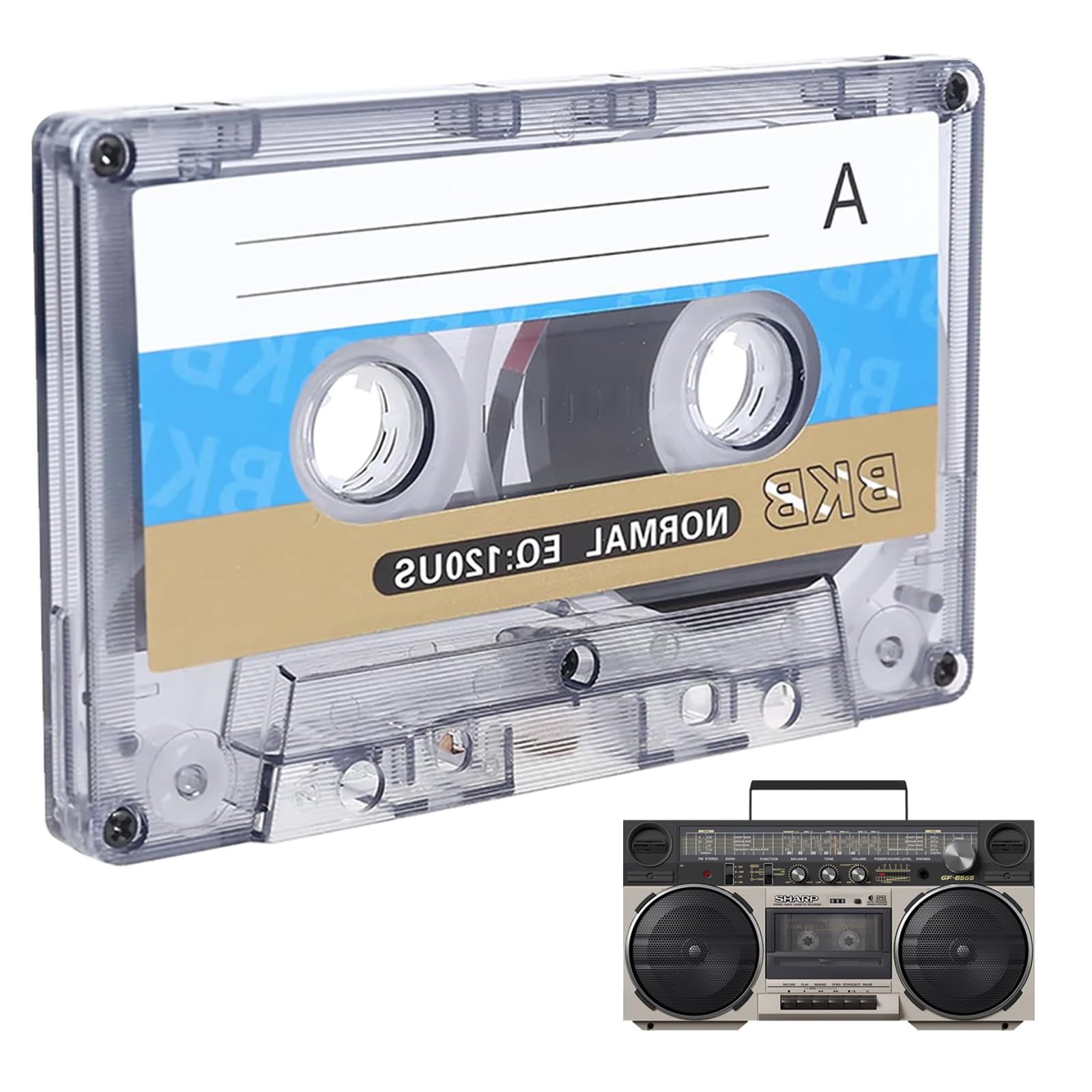 6Pcs Blank Cassette Tapes, Blank Cassette Tapes 90min, Blank Tapes, Professional Recording Time Cd, DVD Player Cassette Recorded for Recording, Car Stereo Systems