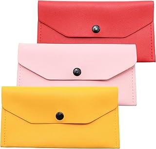 3 Pieces Cash Envelopes Bag, Cash Wallet Money Envelopes for Men Women Budgeting Check Billing(Color2)