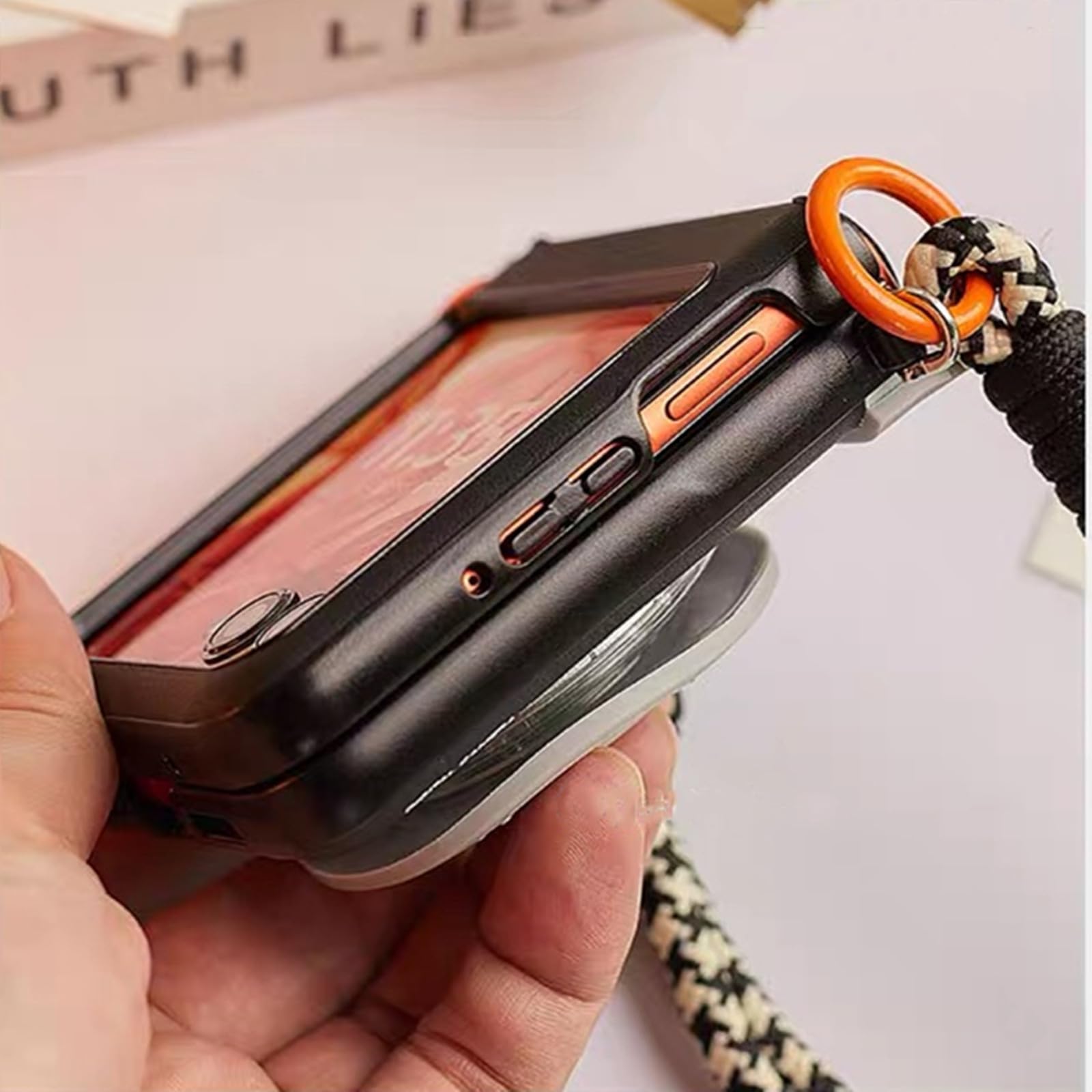 Custodia Robusta Magnetica Sottile Fibra Di Carbonio Per Motorola - Foto 9