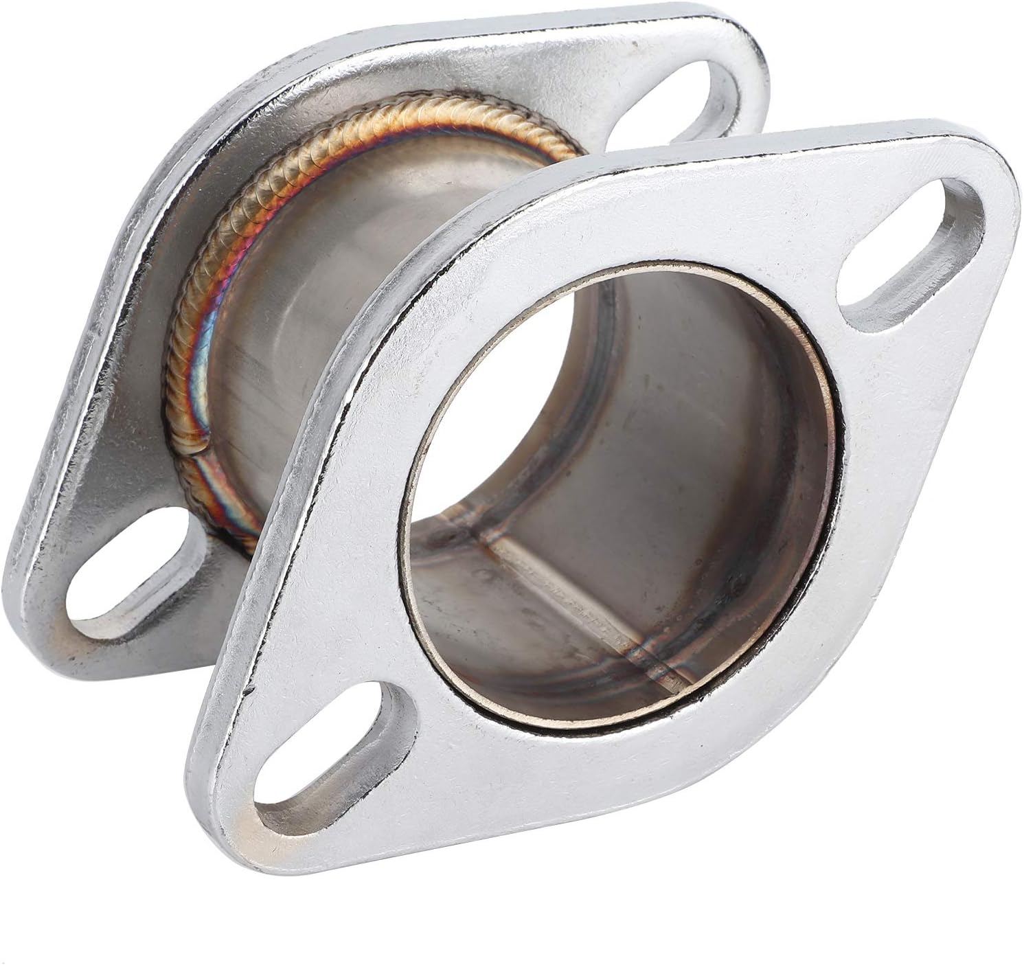 Muffler Pipe Extension Flange, Exhaust Stainless Steel Adapter, Universal Exhaust Muffler Pipe Extension Flange Adapter for Automobile