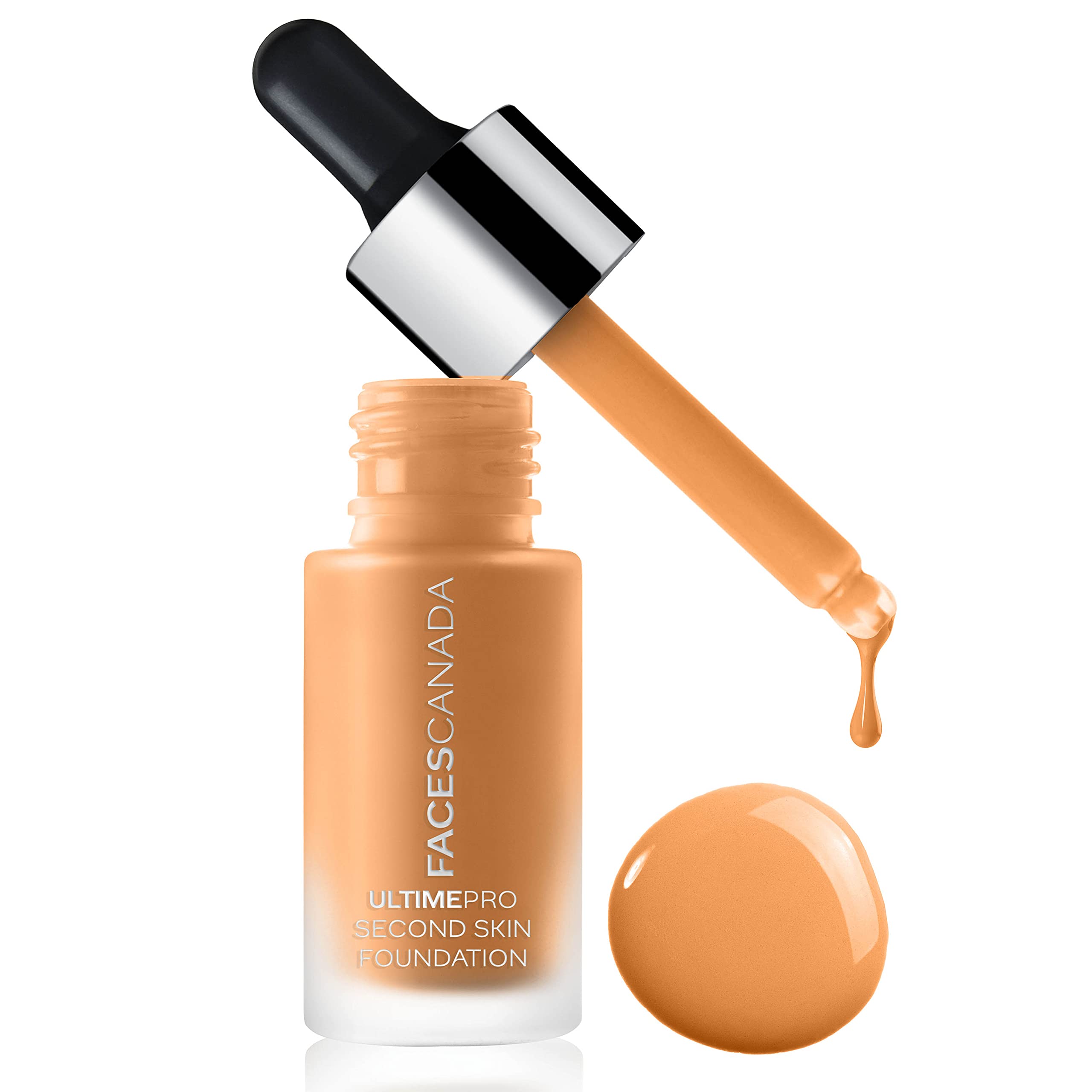 FACESCANADAUltime Pro Second Skin Foundation - Sand 04, 15ml | Lightweight Anti-Ageing Serum Foundation | 3X Lighter | Natural Matte Finish | Medium To High Coverage | SPF 15 | Non-Oily