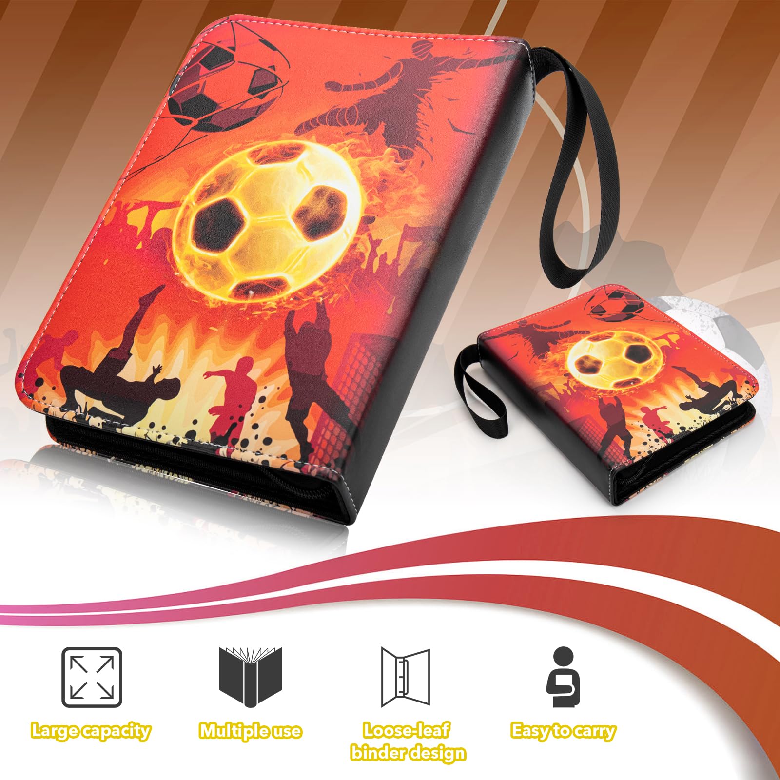 TAOPE Card Album for Football Binder Card Holder 4 Pocket with Sleeves, Football 400 Card Holder Album - Image 4