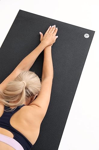 Miniatura 5 de Tapete de yoga extra grueso de 0.236 pulgadas, de alta densidad, antideslizante, antidesgarros, para yoga, pilates, fitness y entrenamiento en casa