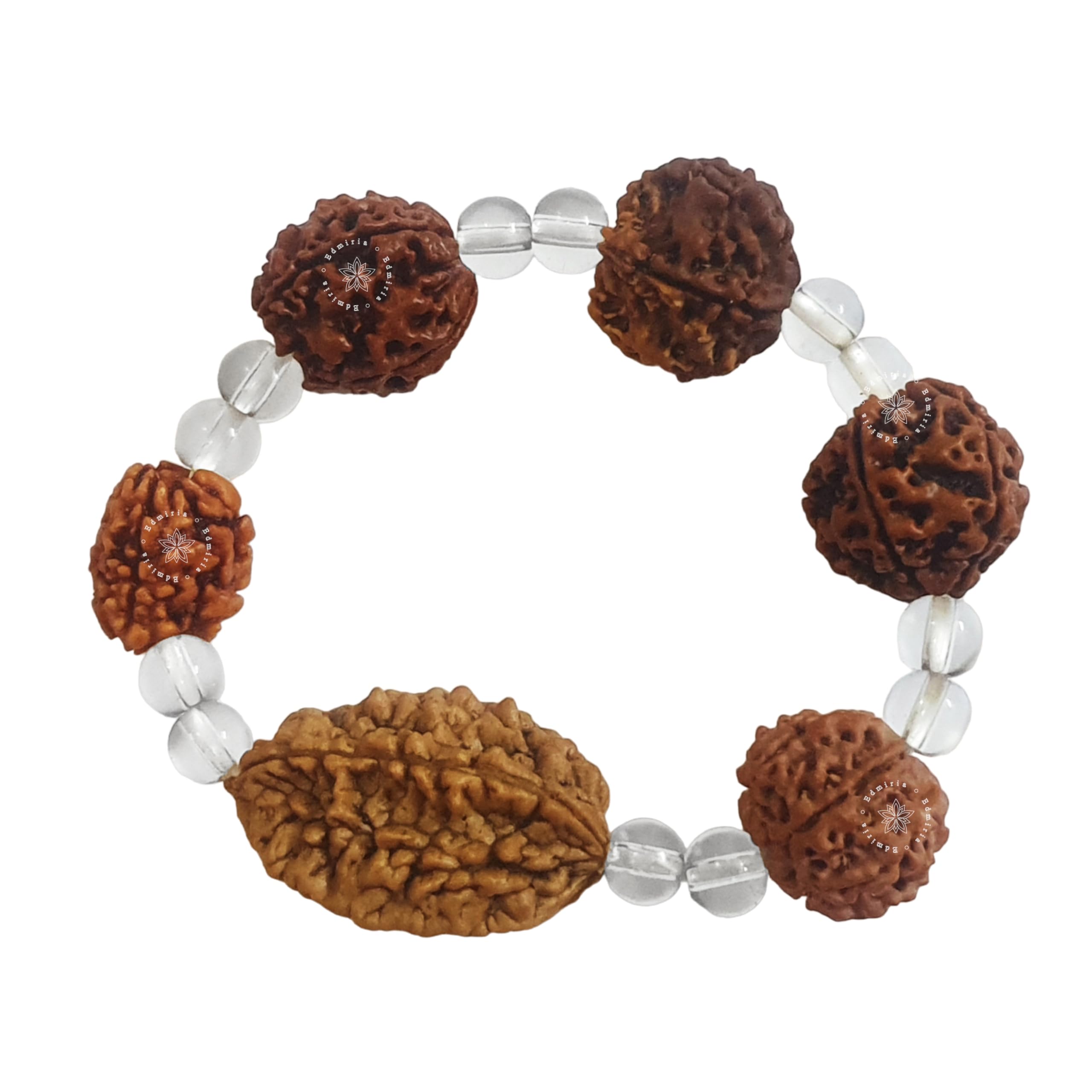 EDMIRIA Natural Certified Rudraksh 2 3 4 5 6 7 Mukhi (Face) Beads Mala Wrist Band bracelet for Men & Women (Sphatik) (B0CMXTBH5M) Amazon Price History, Amazon Price Tracker