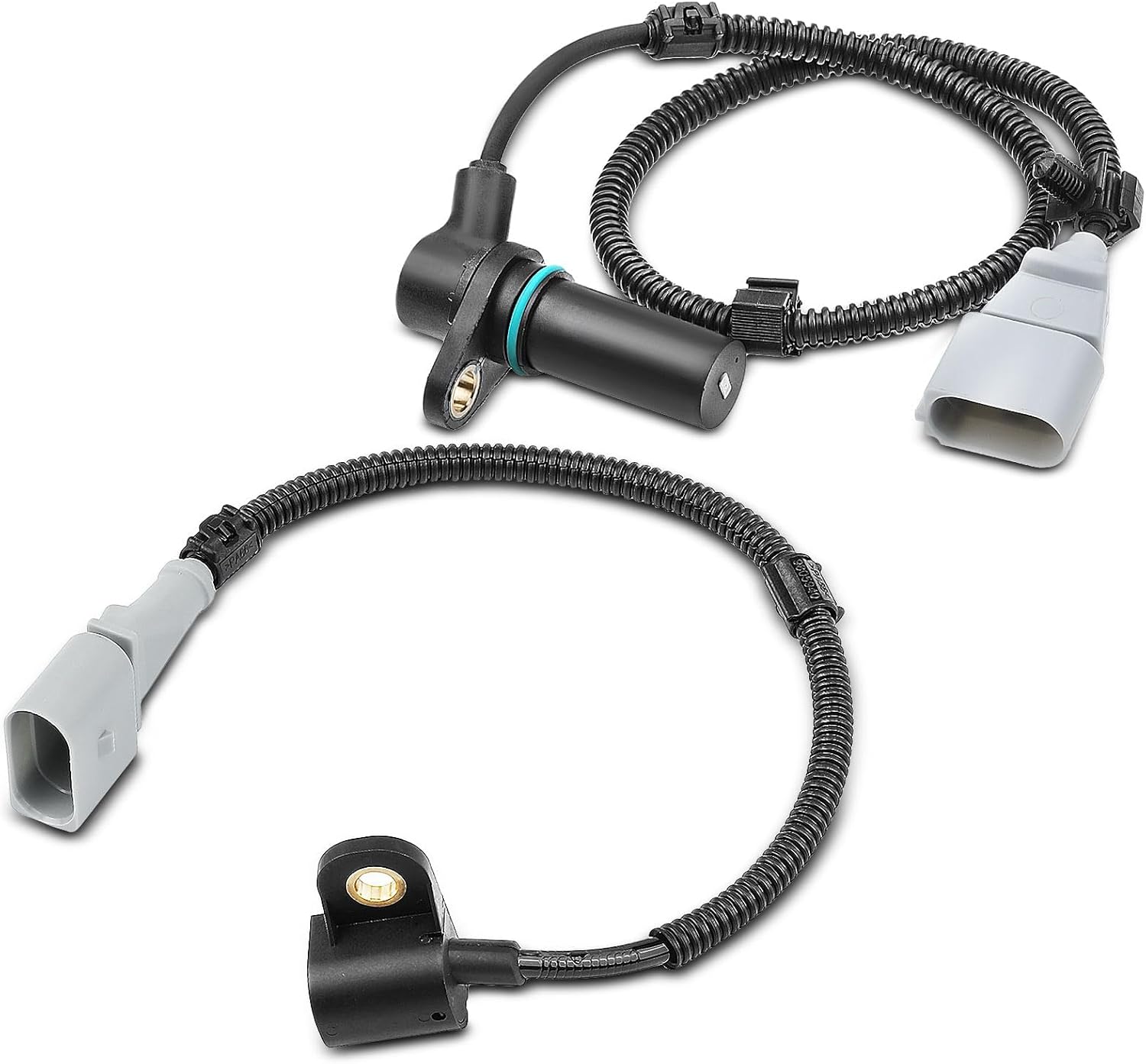 A-Premium 2-PC Engine Camshaft Crankshaft Position Sensors Compatible with Volkswagen Jetta 2005, 1.9L, Replace# 03G957147B