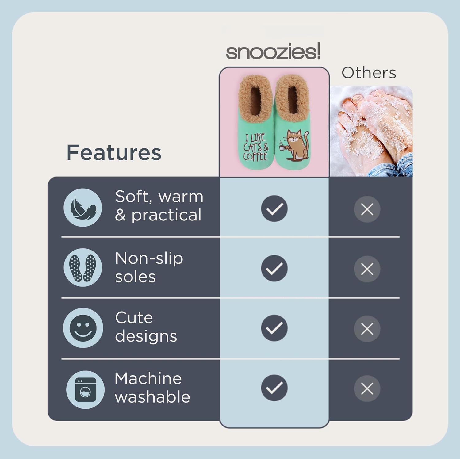 Snoozies Pairable Slipper Socks - Funny House Slippers for Women, Non-Slip Fuzzy Slipper Socks - Image 4