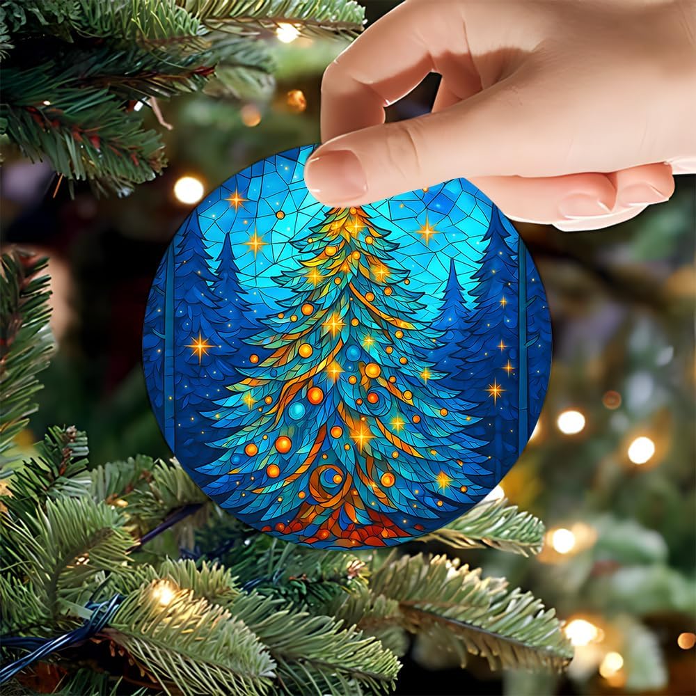 2025 Christmas Ornament – Christmas Tree Art Ornament – Artistic Holiday Decoration, Festive Christmas Tree Keepsake Gift - Image 5