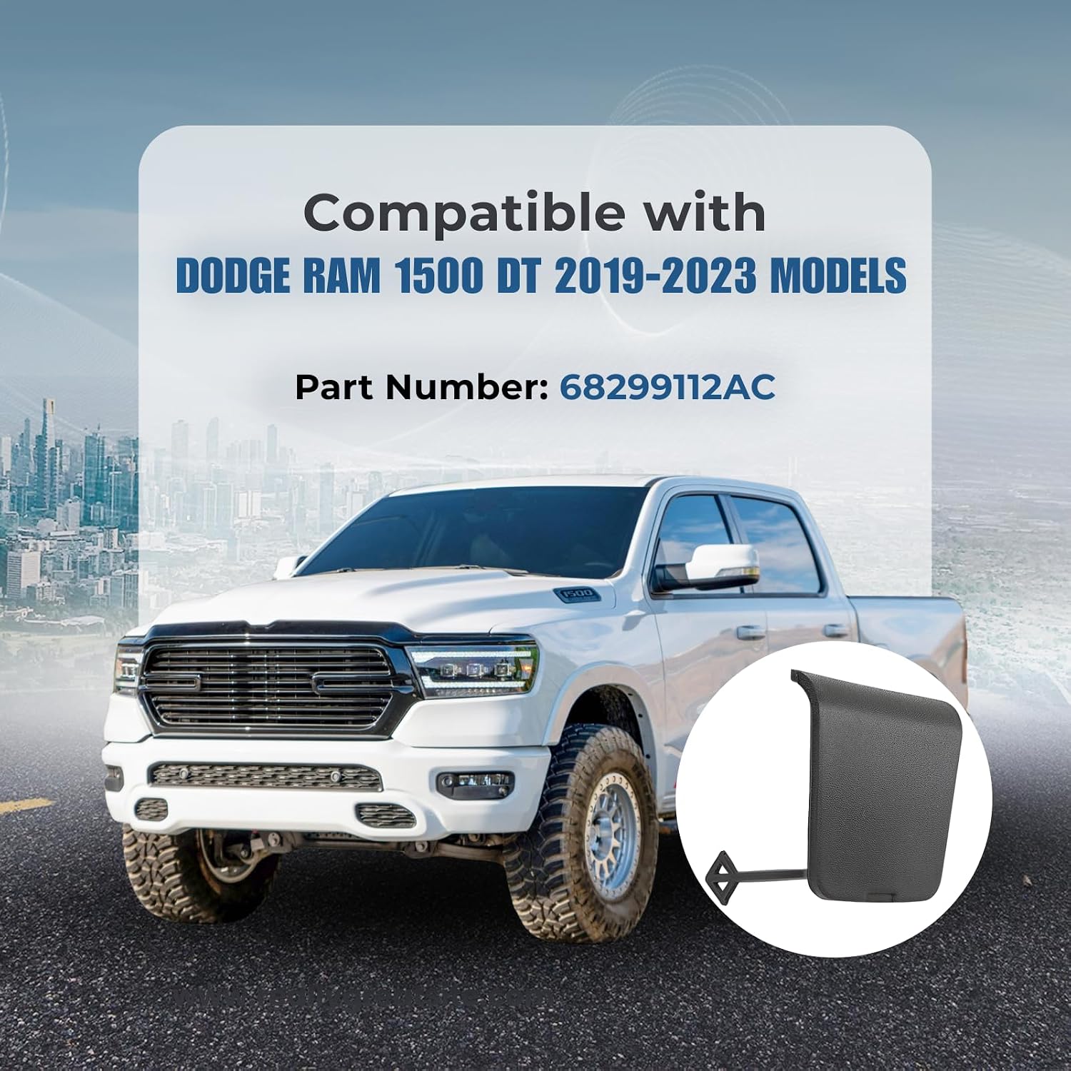 Ram Spare Tire Winch Cover Fit for Dodge Ram 1500 DT (New Body Style) 2019 2022 2020 2021 2023, Part Number 68299112AC