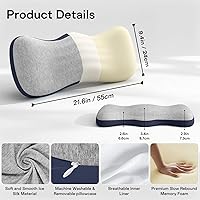 Vista 2 de Almohada de Soporte Lumbar para Cama, Almohadas de Espuma Viscoelástica para Alivio del Dolor de Espalda, Almohada de Alivio del Dolor Lumbar