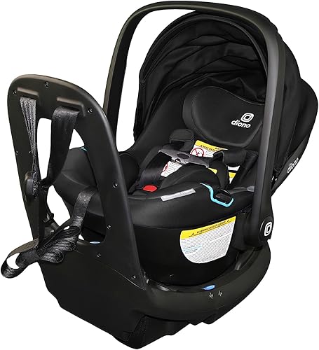 Diono LiteClik30 RXT SafePlus Infant Car Seat and Base, Rear-Facing for Infants 4-30lbs, SafePlus Engineering, with Infant Insert, UPF 50+ Sunshade