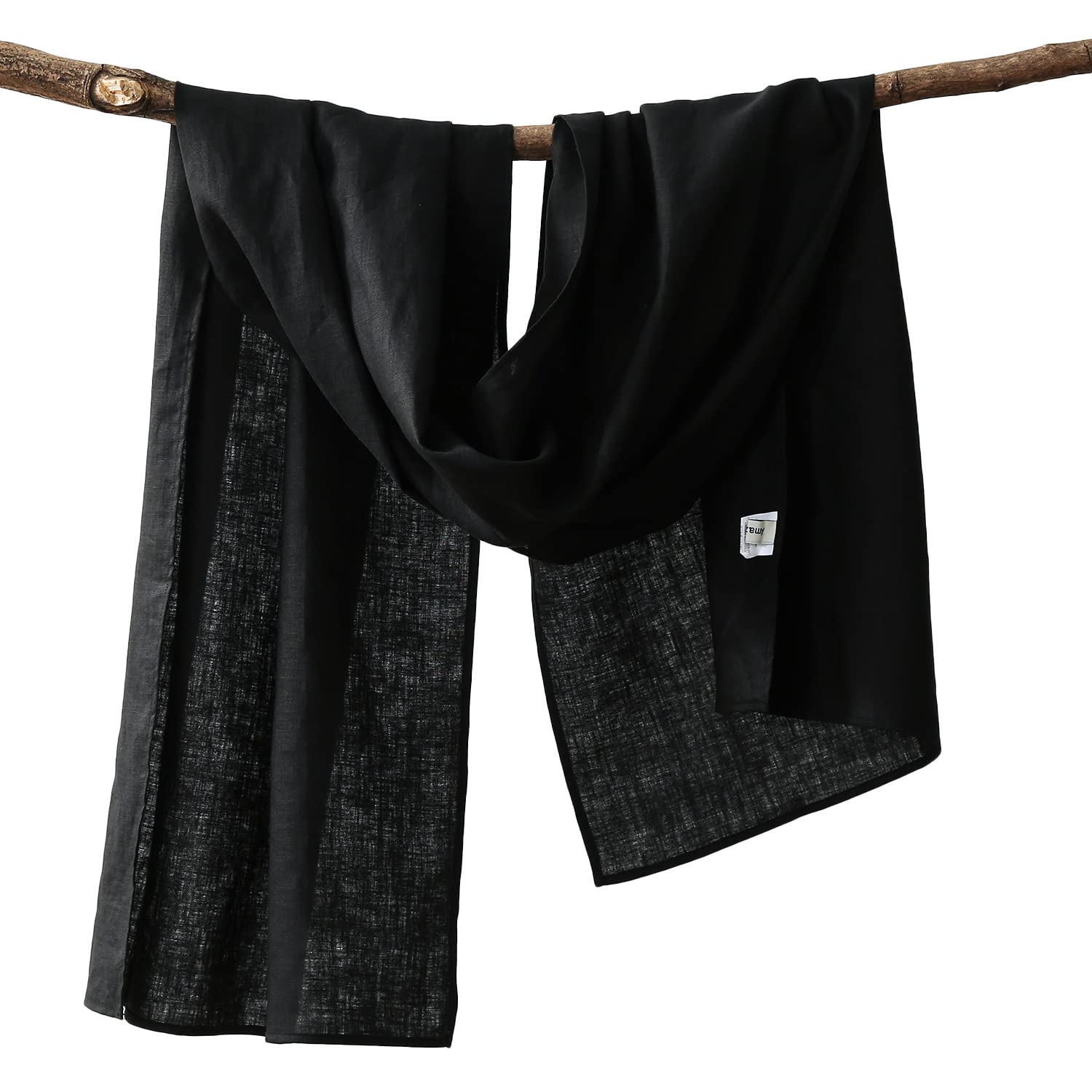 AmazhiyuPure Linen Scarf for Women Lightweight Fashion Long Scarves Solid Color