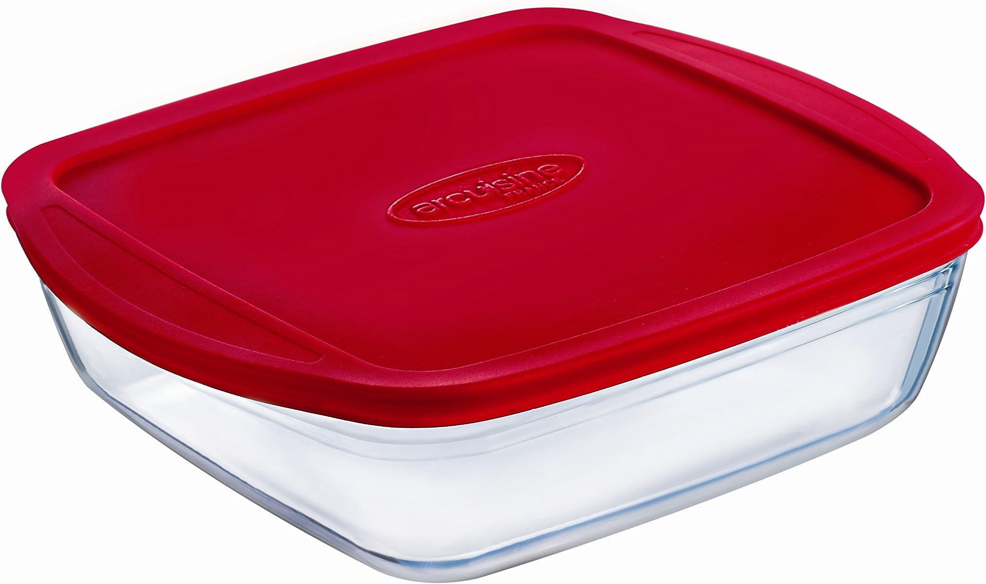 Borosilicate Glass Square Dish with Plastic Lid (10x9x3 74oz.)