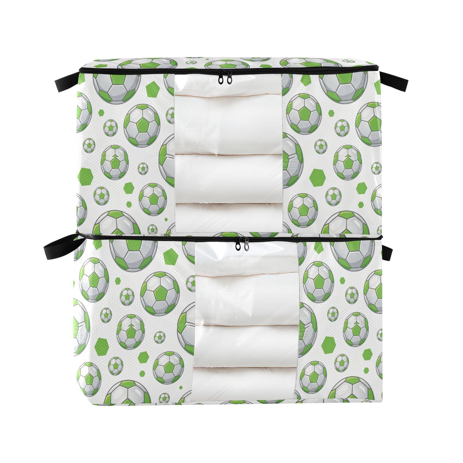 Panier rangement placard chambre lot 2 grands sacs pliables 95L