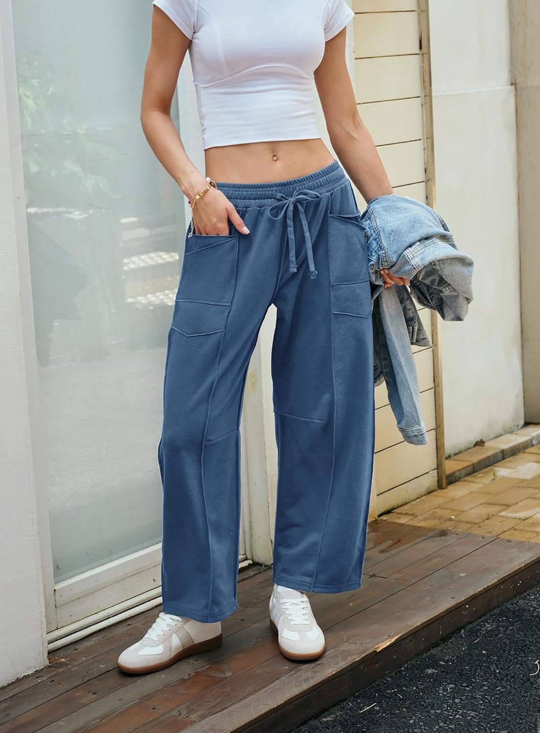 Yanekop Women's Baggy Wide Leg Palazzo Pants - Image 3