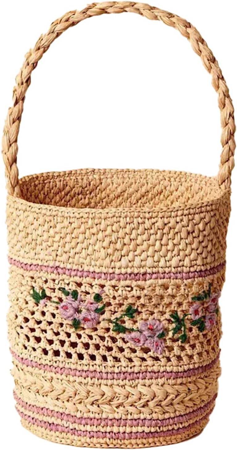 [LKJHGFCVBG] カゴバッグ レディース ハンドバッグ ストロー 手提げ 籠